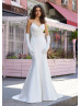 Strapless Ivory Satin Wedding Dress With Buttons